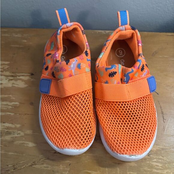 Bundle of 2 kids sneakers size 9 EUC Vibrant Orange/ grey cat & jack - Picture 2 of 7